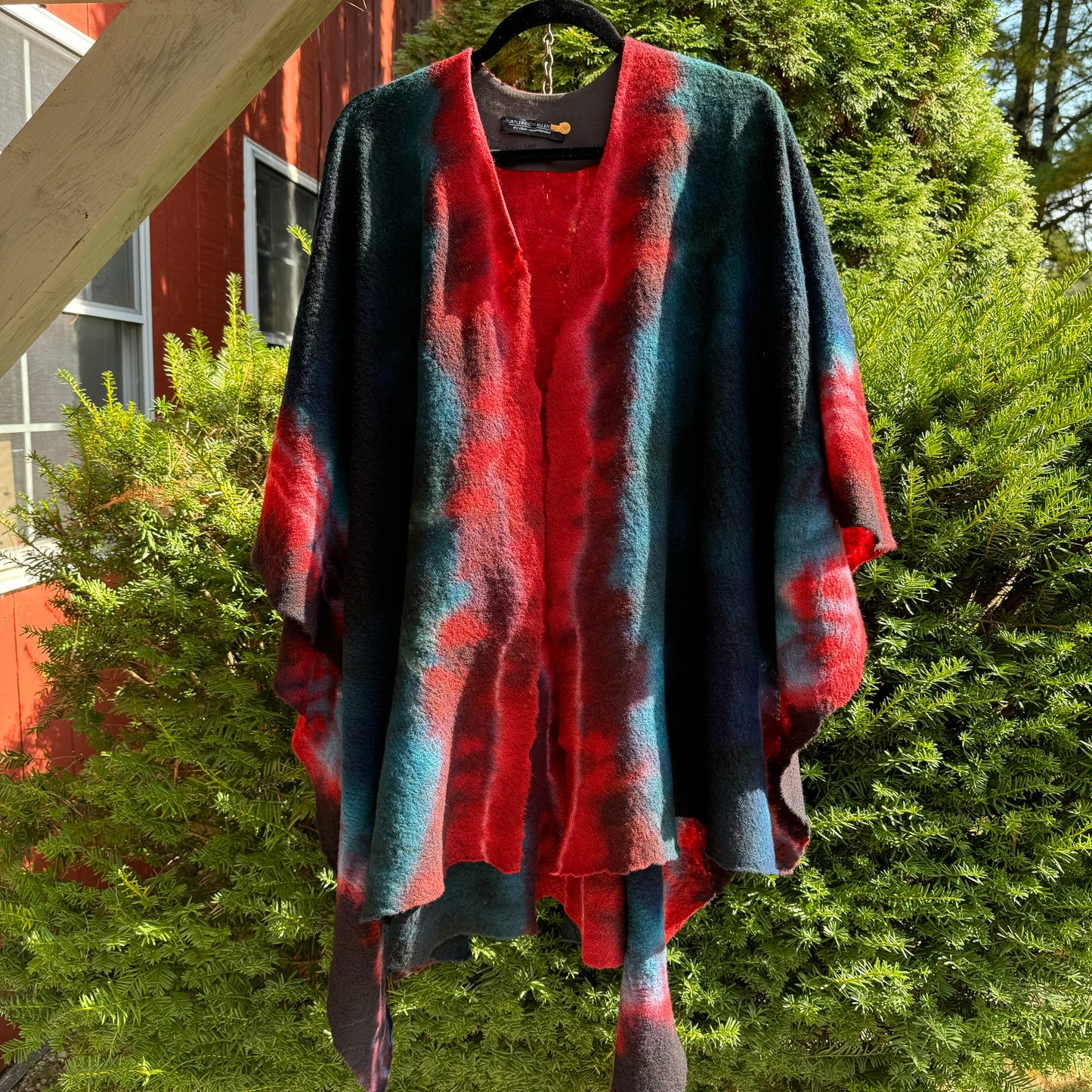 OOAK Merino Wool Wrap “Fire Mountain “