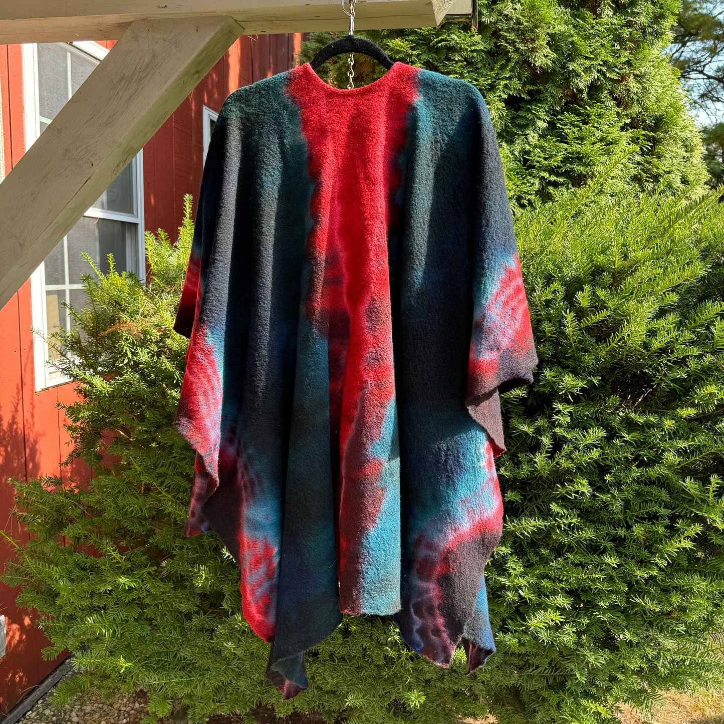 OOAK Merino Wool Wrap “Fire Mountain “