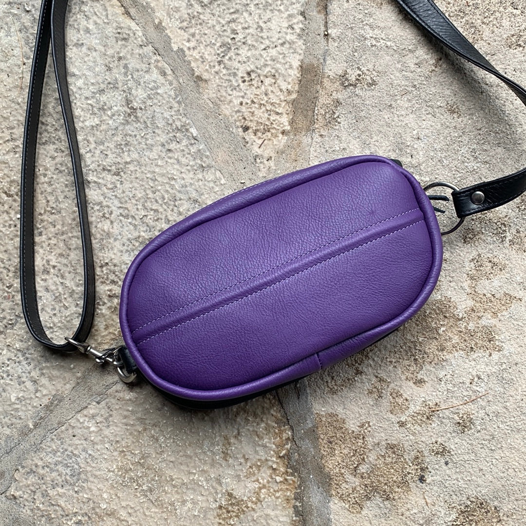 Crescent Convertible Sling Bag - Blackberry - The Handbag Store